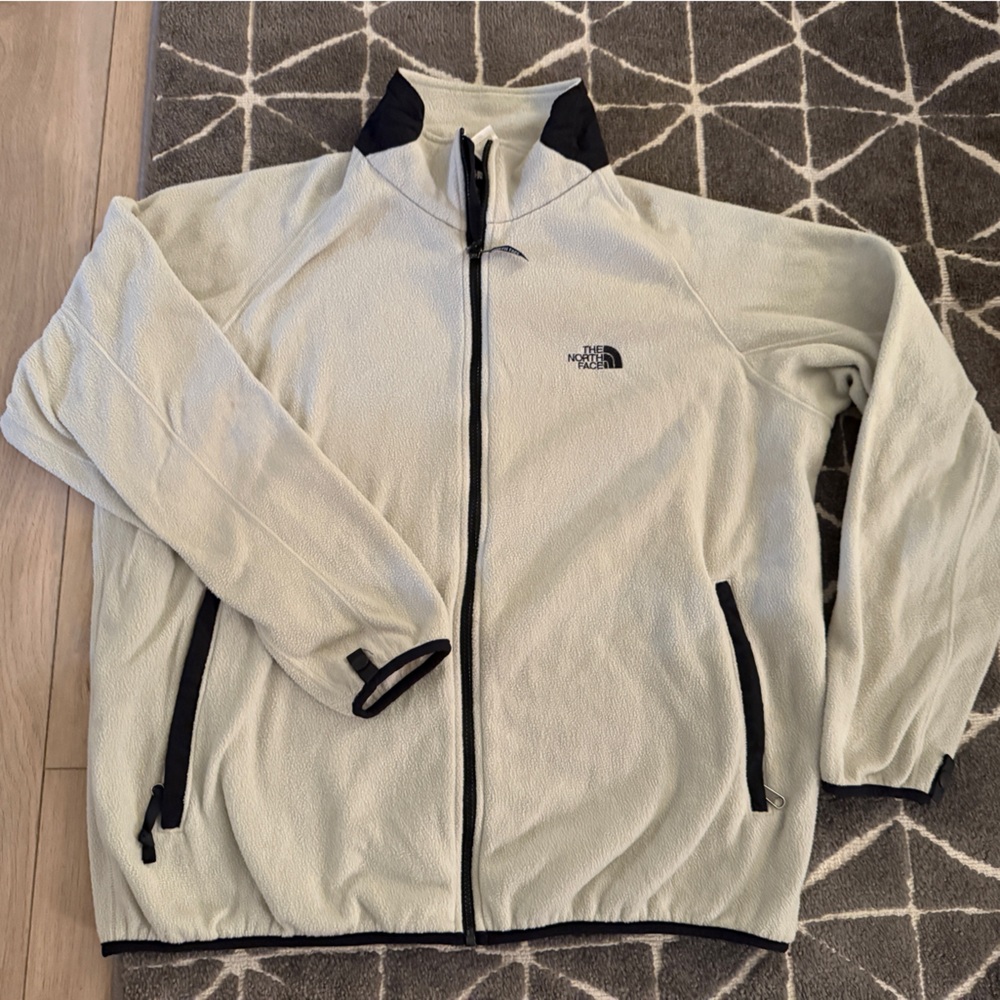 The North Face Cream Zip Up fleece unisex XXL